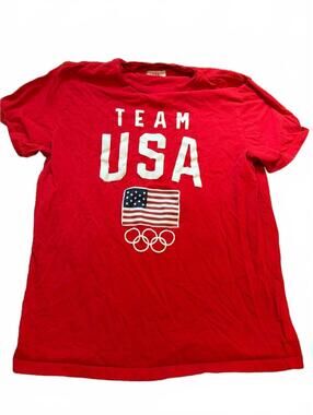 Team USA Red Casual T-Shirt M - Olympic Style